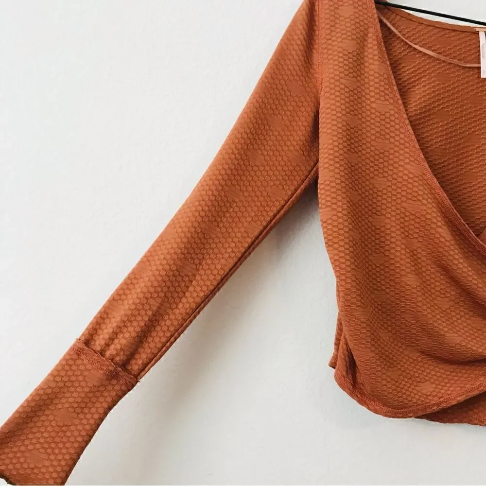 New! Free People Penny Top in Mesa Combo Rust Burnt Orange